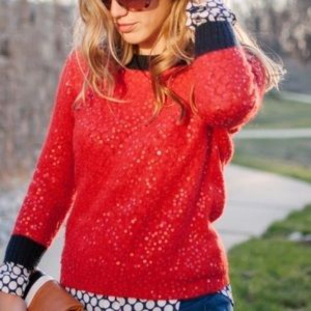 J. Crew Wool Sequins Sweater